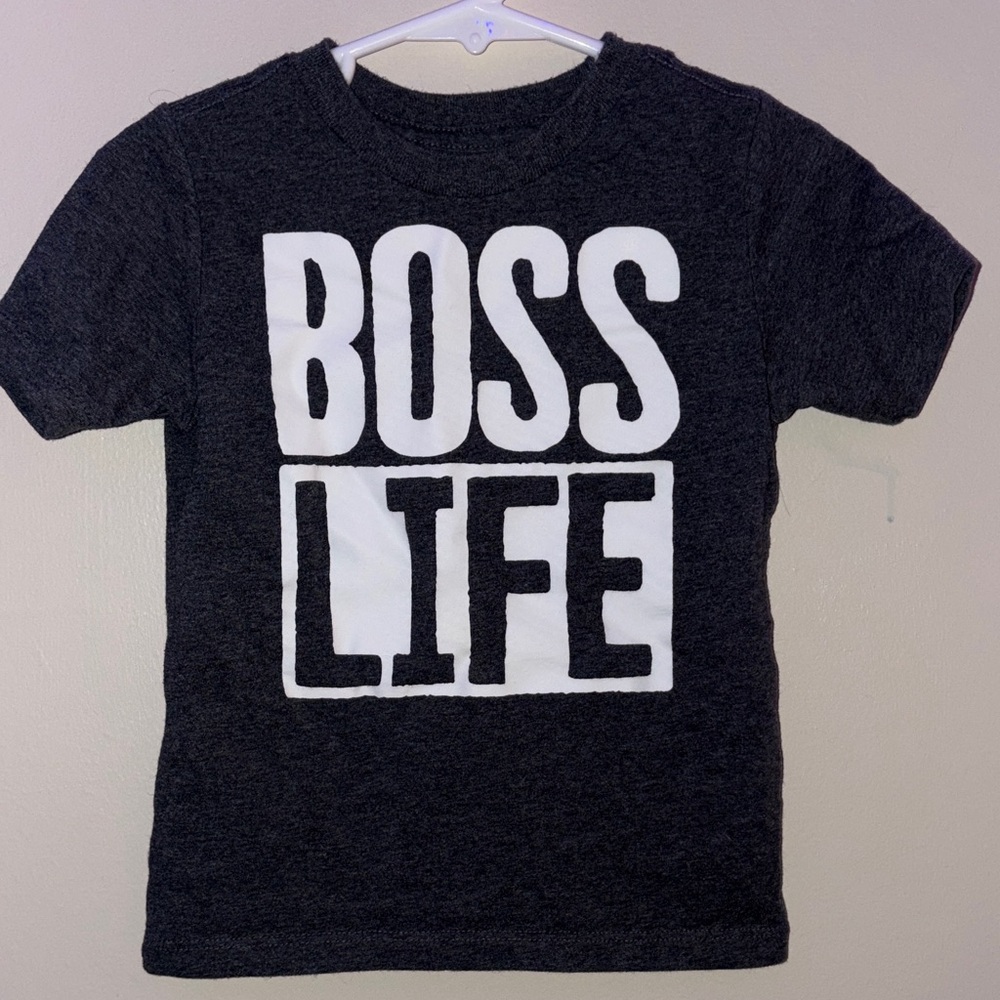 The Children's Place Black 'BOSS LIFE' Tee